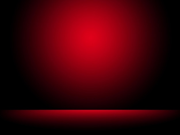 Streszczenie gładkie czerwone tło pokoju studyjnego używane do wyświetlania produktu, banera, szablonu