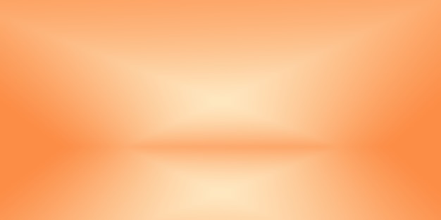Zdjęcie streszczenie gładkie pomarańczowe tło projekt układu, studio, pokój, szablon sieci web, raport biznesowy z kolorem gradientu gładkiego koła.