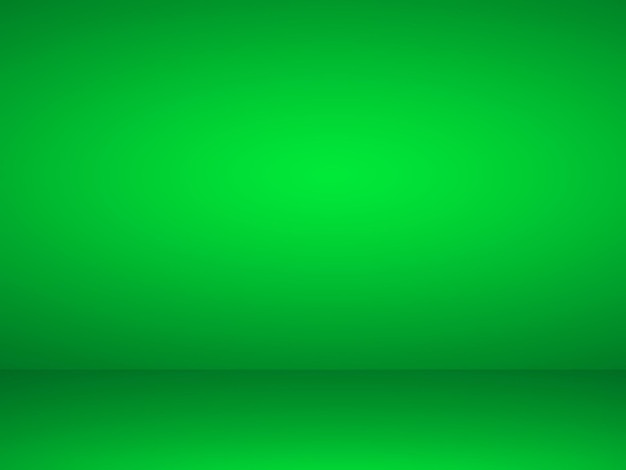 Streszczenie gładkie zielone tło pokoju studyjnego używane do wyświetlania produktu, banera, szablonu