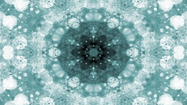 Streszczenie kolorowe błyszczące i hipnotyczne koncepcja symetryczny wzór ozdobny ozdobny kalejdoskop ruch geometryczne koło i kształty gwiazd