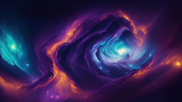 Streszczenie kolorowe mgławicy wirować Burza kosmiczna Galaktyka kosmos tapeta w tle
