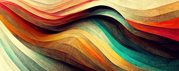Streszczenie kolorowe tekstury tła faliste linie w hipnotyzującym ruchu