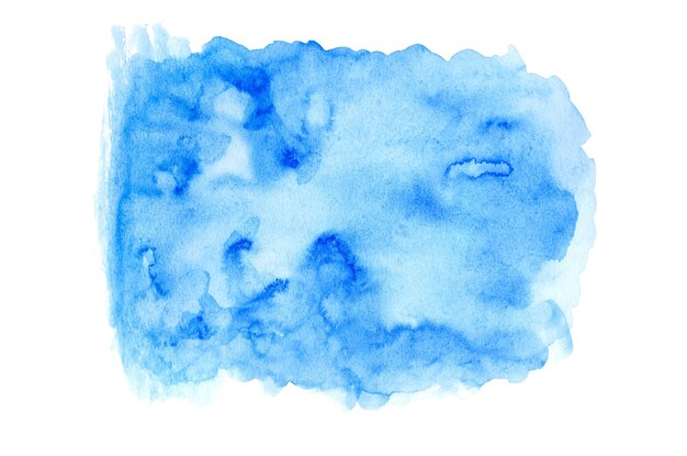 Streszczenie niebieskie tło akwarela na białym tle