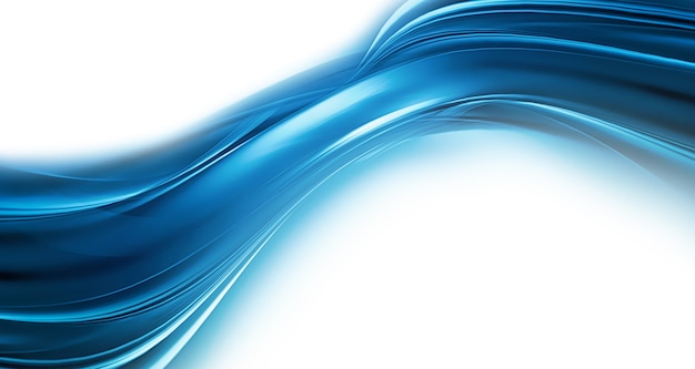 Zdjęcie streszczenie niebieskie tło z gładkimi lśniącymi liniami
