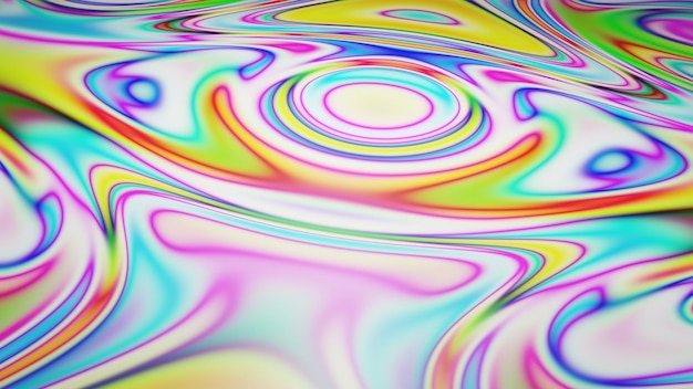 Zdjęcie streszczenie nowoczesne płynne kreatywne złudzenie optyczne marmurowa tekstura kolorowe faliste tło w stylu