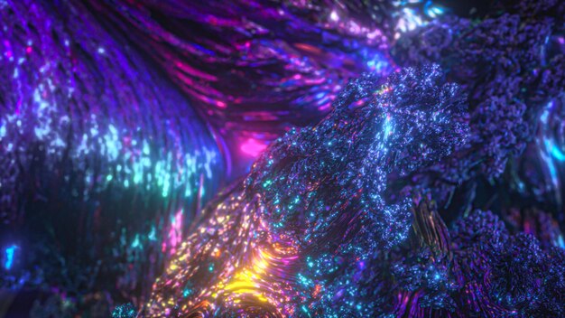 Streszczenie odblaskowa neonowa powierzchnia ultrafioletowa