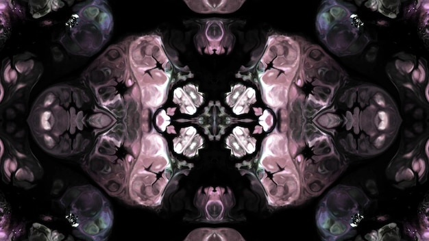 Zdjęcie streszczenie pędzel atrament eksplodować rozprzestrzenianie gładka koncepcja symetryczny wzór ozdobne dekoracyjne kalejdoskop ruch geometryczne koło i kształty gwiazdy