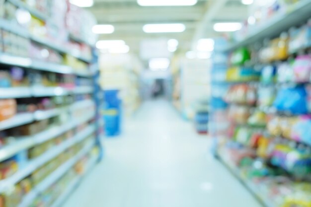 Streszczenie rozmycie w supermarkecie