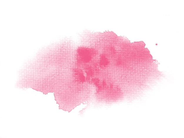 Streszczenie różowy akwarela na białym tle. Kolor rozpryskujący się na papierze. To jest narysowana ręka