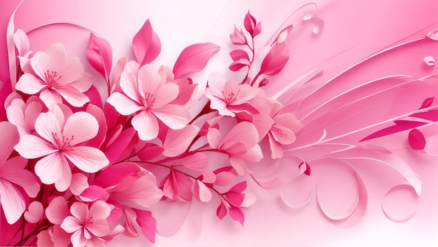 Streszczenie różowy kolor tła na prosty kwiatowy wzór tapety