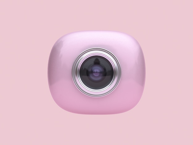 streszczenie różowy metalik aparat minimalny renderowania 3d