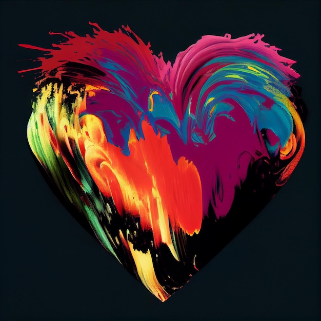 Streszczenie serce kształt tło kolorowe serce ikona symbol miłość valentine tapeta