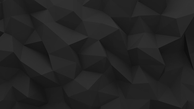 Streszczenie tło czarny trójkąt, geometryczne tło, renderowanie 3d