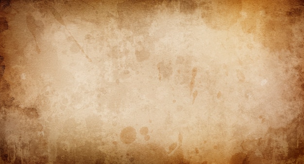 Zdjęcie streszczenie tło grunge, beżowe obramowanie brązowy zmięty stary papier, pergamin, szablon