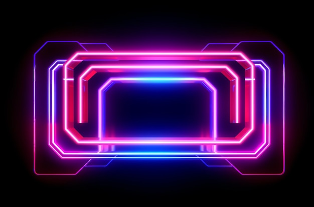 Streszczenie tło Neon Light Ultra Violet 3D projekt