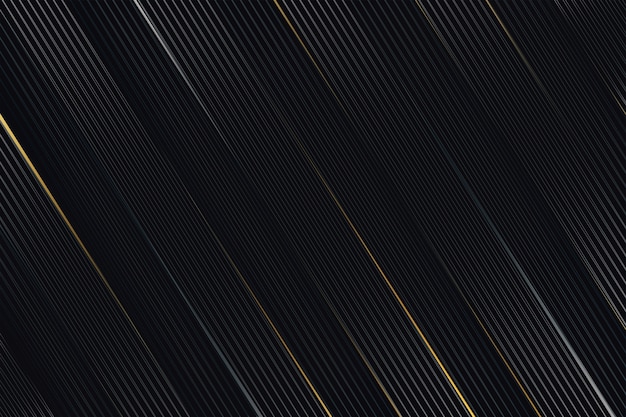 Streszczenie tło z ukośnymi liniami z czarnym i złotym gradientem