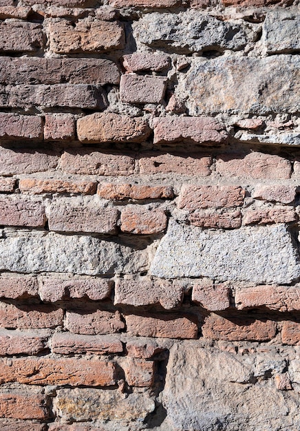 Streszczenie wieku tle kamiennego muru ceglanego