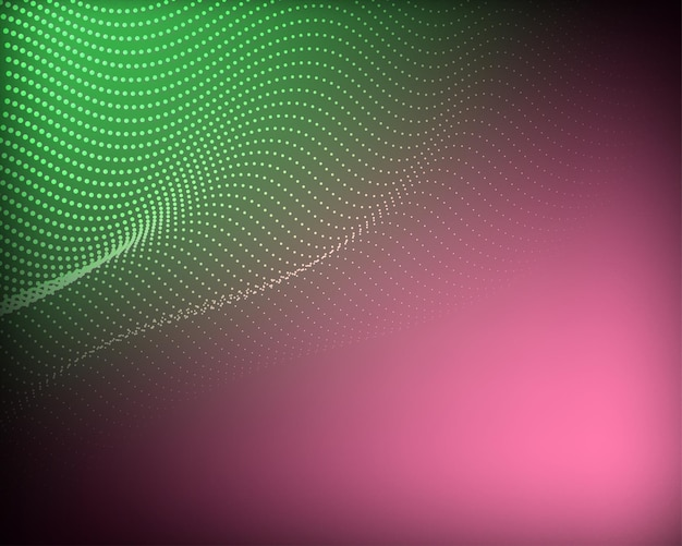 Streszczenie wzór tła kropek z zielonym i różowym gradientem