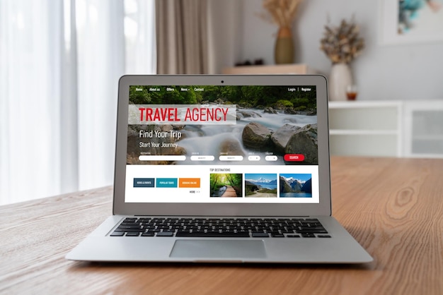 Strona internetowa biura podróży do wyszukiwania i planowania podróży