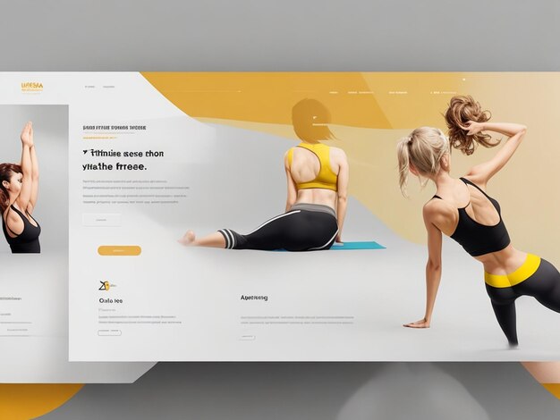 Zdjęcie strona internetowa dla firmy, która jest dla strony internetowej ćwiczeń jogi