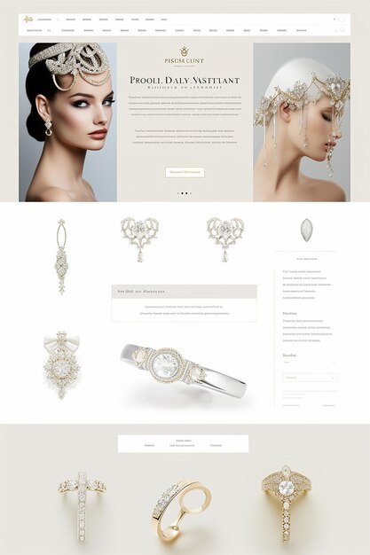 Zdjęcie strona internetowa firmy zajmującej się luksusową biżuterią