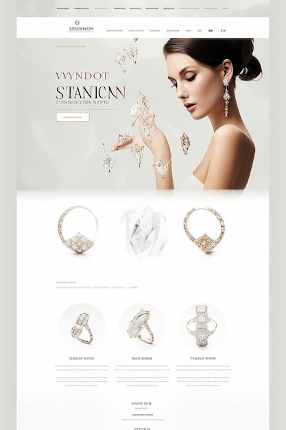 Zdjęcie strona internetowa firmy zajmującej się luksusową biżuterią