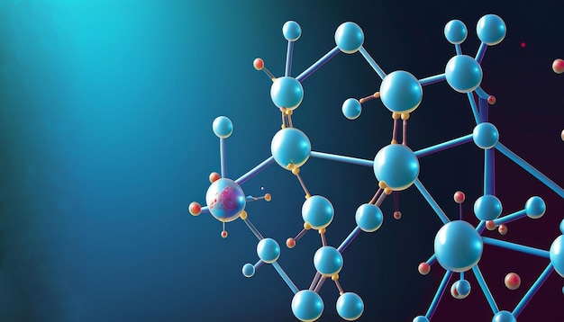 Zdjęcie struktura cząsteczek 3d