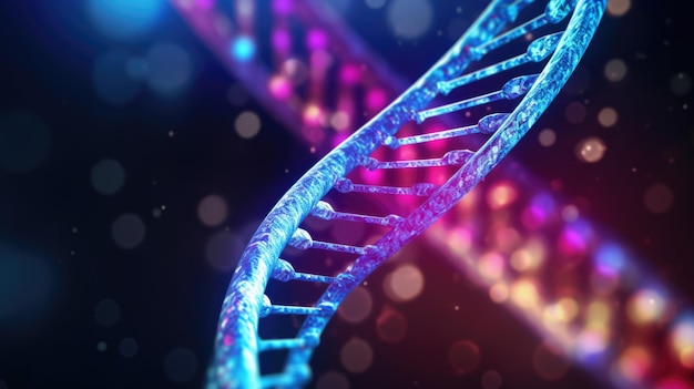 Struktura DNA Utworzona za pomocą technologii Generative AI