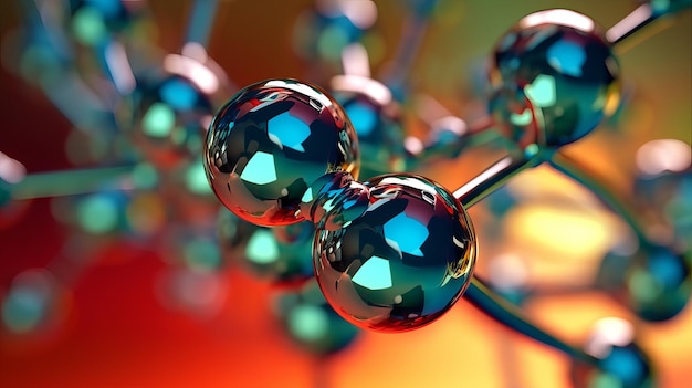 Struktura molekularna odkryta Eksploracja esencji naukowej 3D cząsteczki DNA Biotechnologia