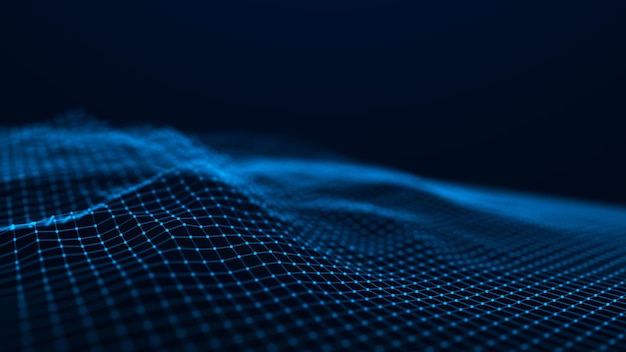Struktura połączenia sieciowego Abstrakcyjne tło technologii Tło nauki Big data cyfrowe tło renderowania 3D