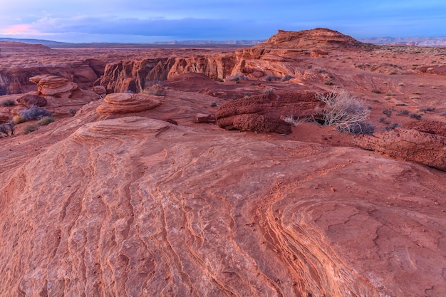 Struktury i formacje geologiczne w Horseshoe Bend, rzeka Kolorado, Arizona, USA