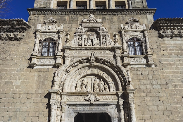 Strzał zbliżenie Muzeum Santa Cruz w Toledo, Hiszpania