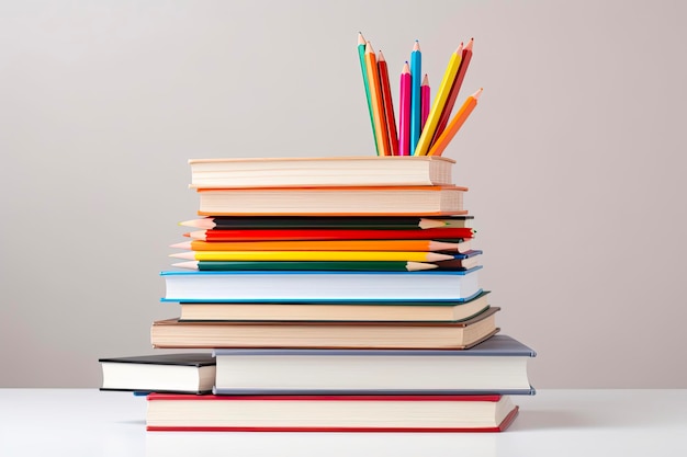 Studenci Potrzebne materiały do nauki podręczniki ołówki ołówki i ołówki koncepcyjne