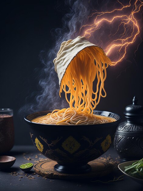 Zdjęcie studio fotograficzne ramen soup