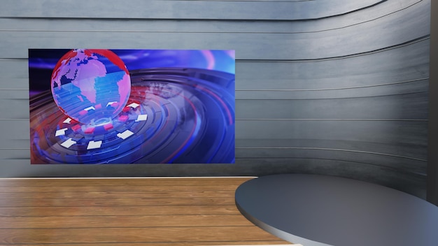 Studio Ustaw tło 2267_3D Virtual TV Studio News_Studio Tło