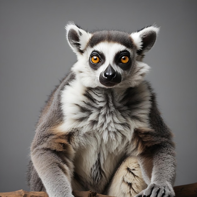 Studyjne ujęcie lemura ogoniastego