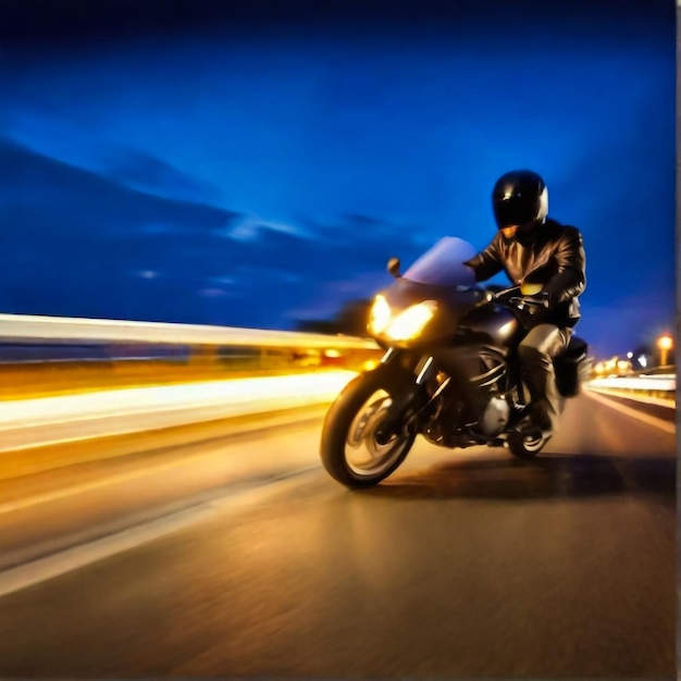 StupinoRussia 29 sierpnia 2019 motocykl bmw s1000rr na nocnej drodze motocykl BMW w nocy