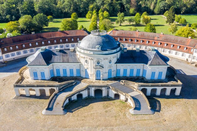 Stuttgart Solitude Castle widok z lotu ptaka architektura podróżuje po Niemczech