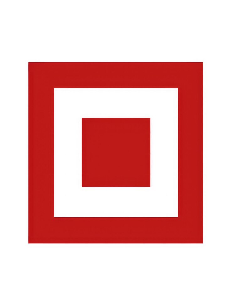 Zdjęcie stworzenie prostego 2d czerwonego kwadratu na białym tle generative ai