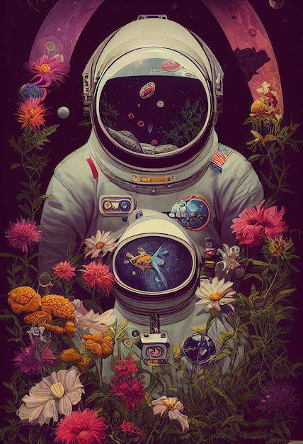 Styl artystyczny astronauta stworzony przez Ai Generated