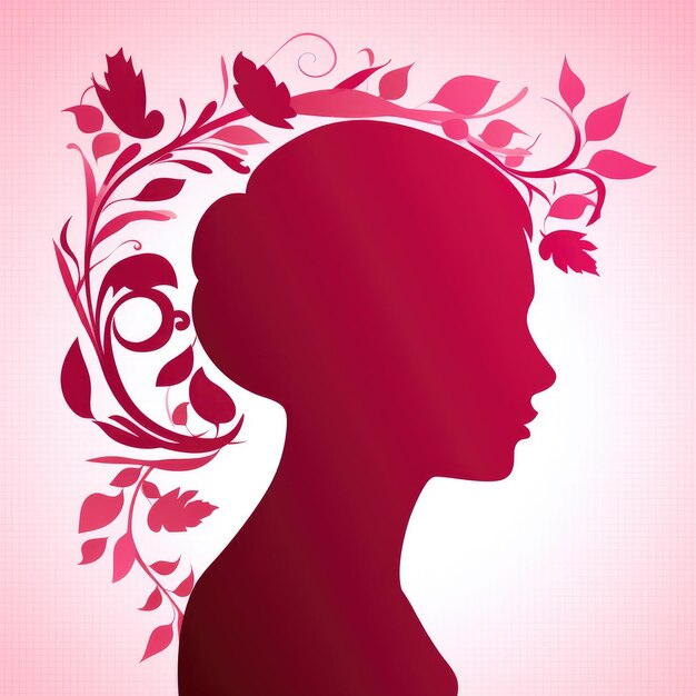 Zdjęcie styl ilustracji kwiatów lub motywów kwiatowych z okazji dnia kobiet