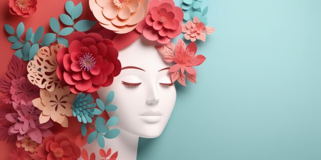 styl ilustracji kwiatów lub motywów kwiatowych z okazji Dnia Kobiet