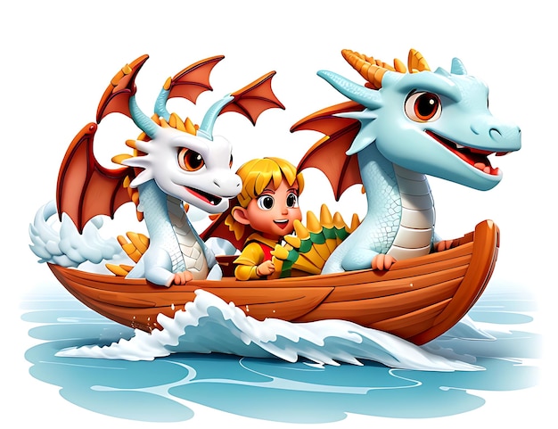 Zdjęcie styl ilustracji wektorowej 3d dla chińskiego święta happy dragon boat festival