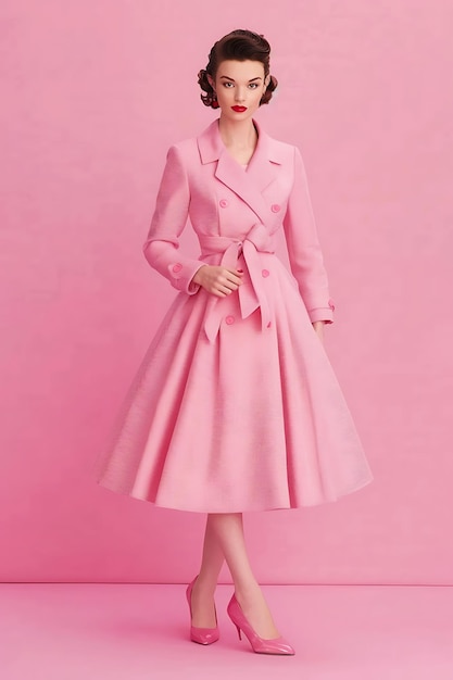 Zdjęcie styl kobiecy płaszcz moda kobieta w modzie sukienka moda luksus nowoczesny styl model