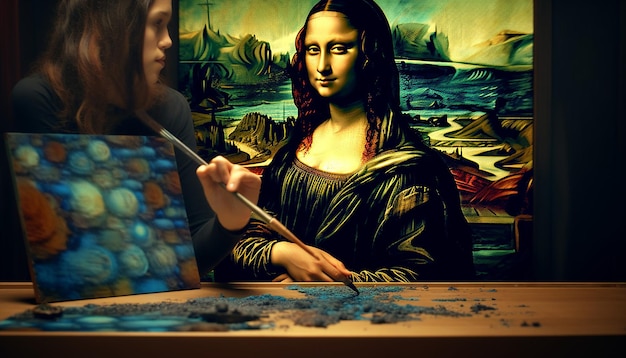 Zdjęcie styl mona lisa