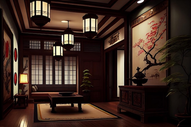 Styl orientalny Japanesse Home Interior Design