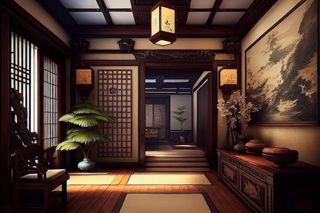 Styl orientalny Japanesse Home Interior Design