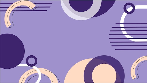 Styl projektowania geometrycznego na fioletowym tle Memphis Ilustracja wektorowa