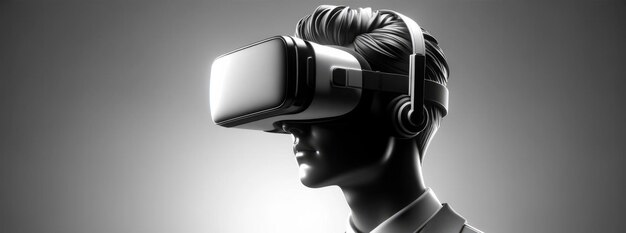 Stylizowany biznesmen w symulacji VR