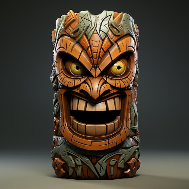 Stylizowany Tiki Totem